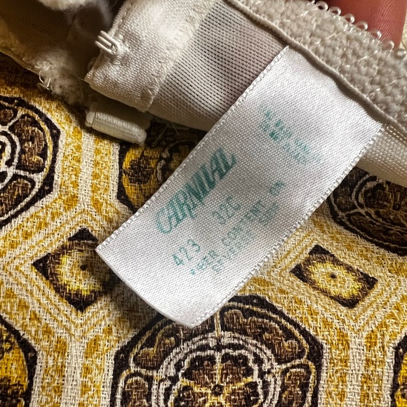 Vintage 80s carnival ivory boned bustier - Picture 2 of 3